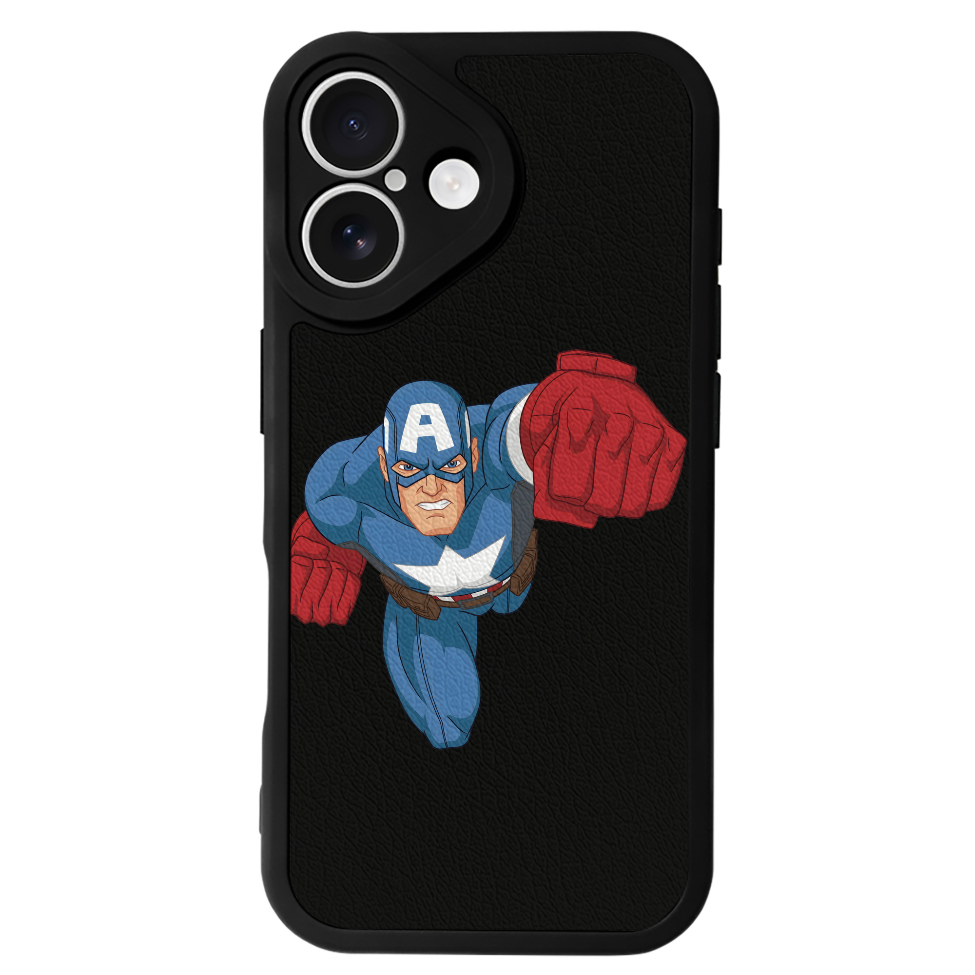 （画像用） アベンジャーズ The Avengers 【iPhone 16シリーズ対応】シリコンスマホケース（レザー調） 材質：シリコン